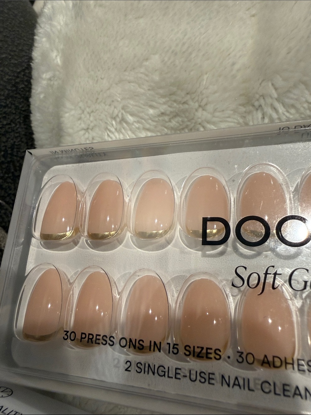 New DooNails Short Round Soft Gel Press-On Nails in Popcorn